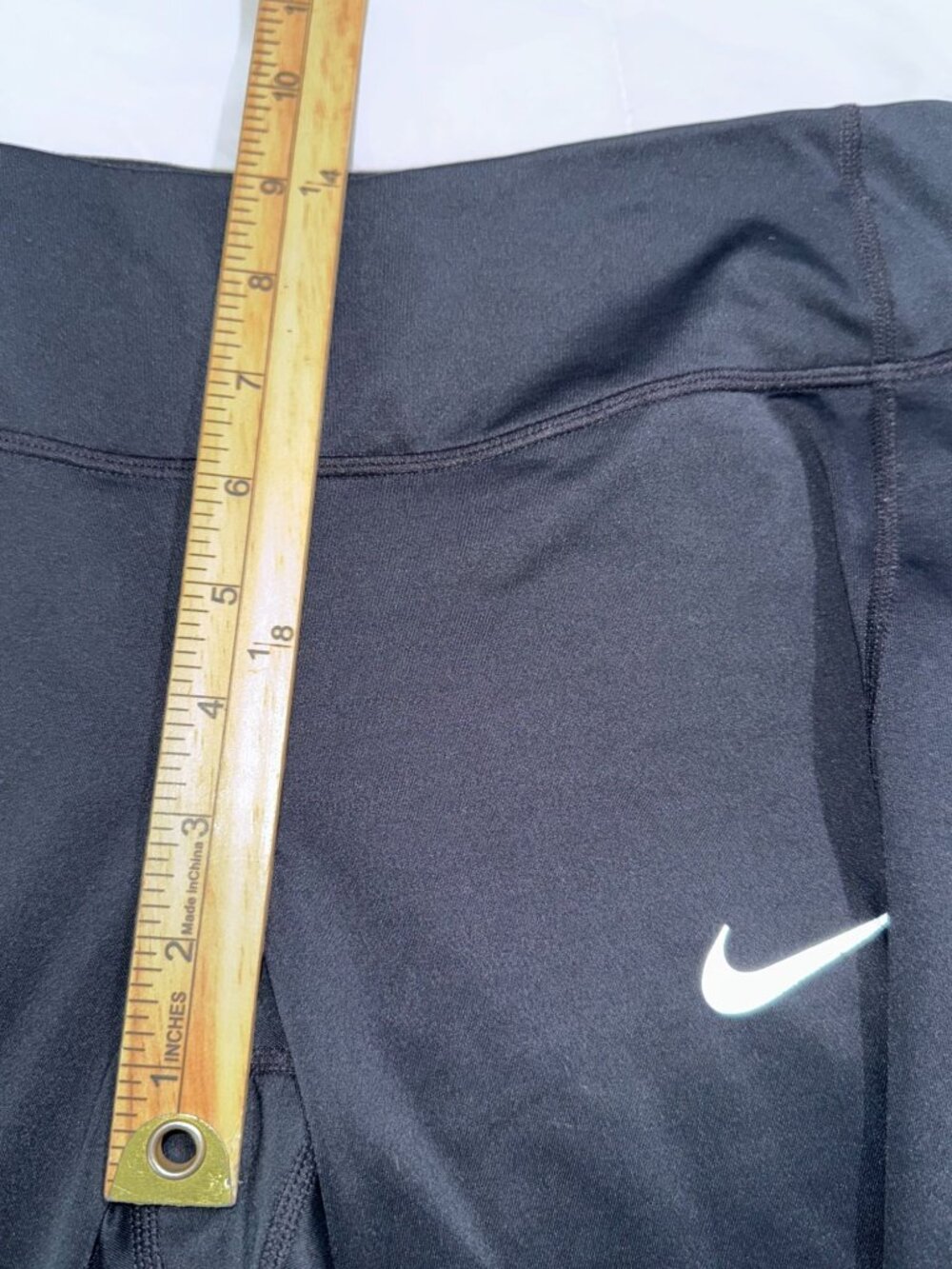 Nike Dri-Fit Black Activewear Leggings L Polyester/Spandex Mesh Panels Womens - Picture 11 of 12